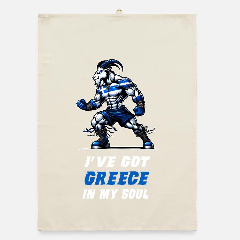 J'ai la Grèce dans mon âme Torchon bio