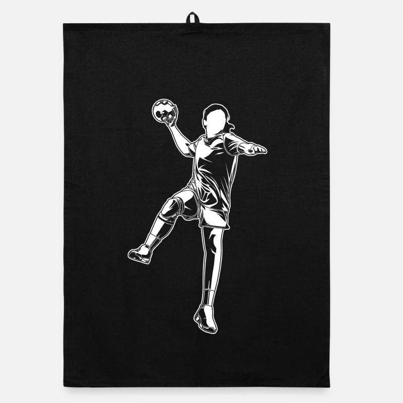 Female handball player Organic dish towel