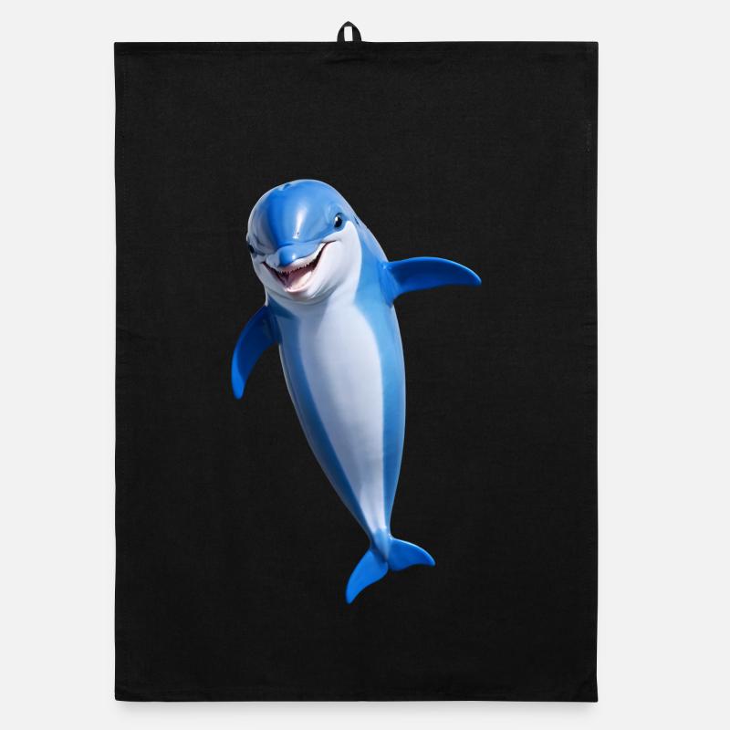 Cheerful Dolphin Organic dish towel
