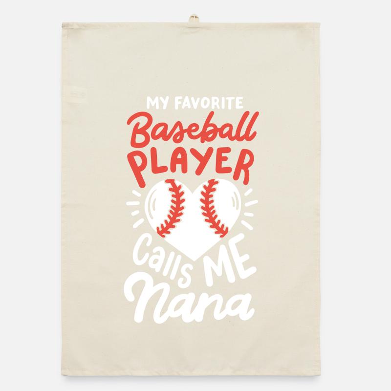 Baseball Oma Organic Geschirrtuch