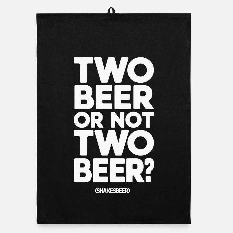 Two Beer or Not Two Beer? Bold Typography Organic Geschirrtuch