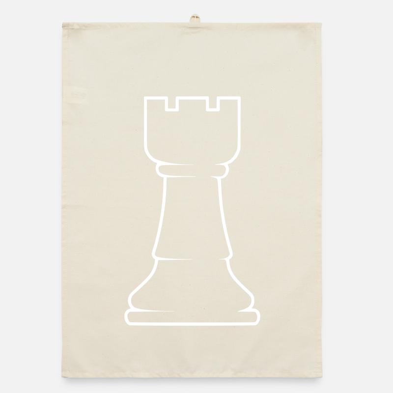 Schachfigur Turm Organic Geschirrtuch