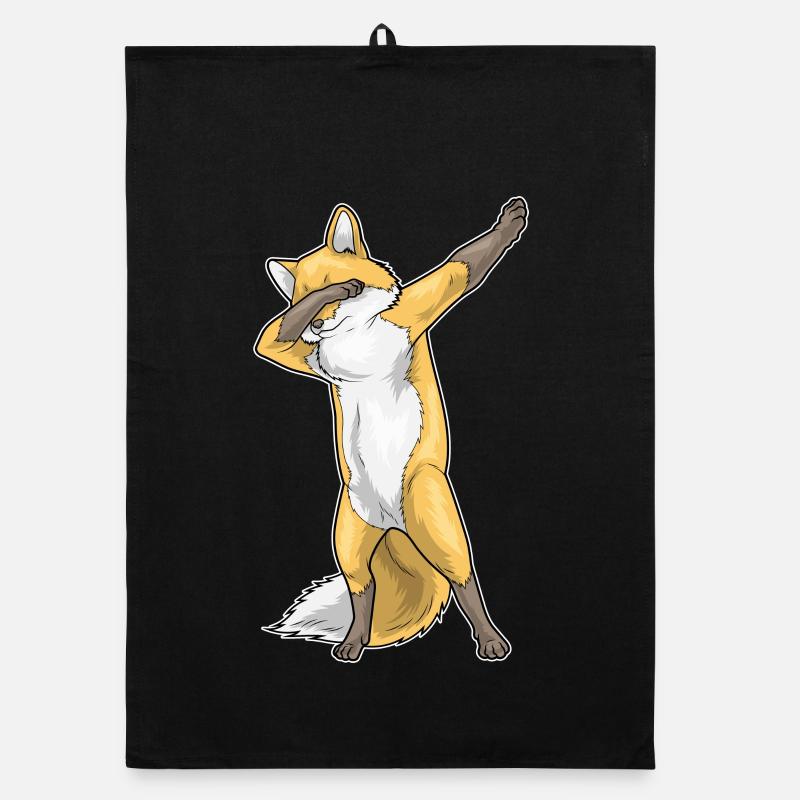 Fox Hip Hop Dance Organic dish towel