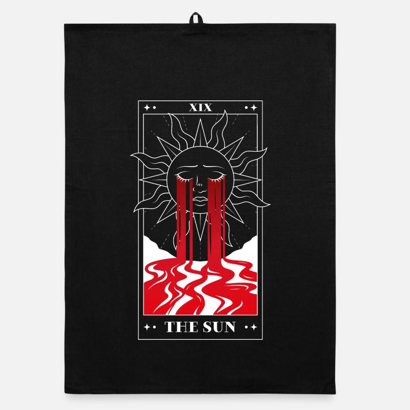 The Sun Tarot – Dark Occult Art Organic Geschirrtuch