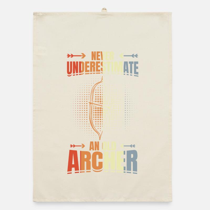Never underestimate old archers Organic dish towel