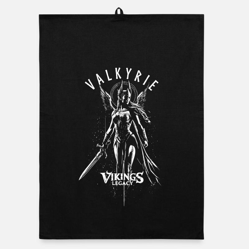 Valkyrie - the divine warrior Organic dish towel