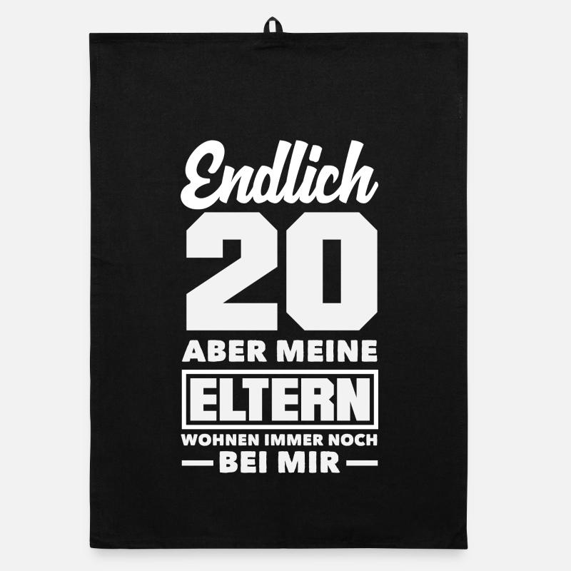Funny 20th Birthday Gift Organic dish towel