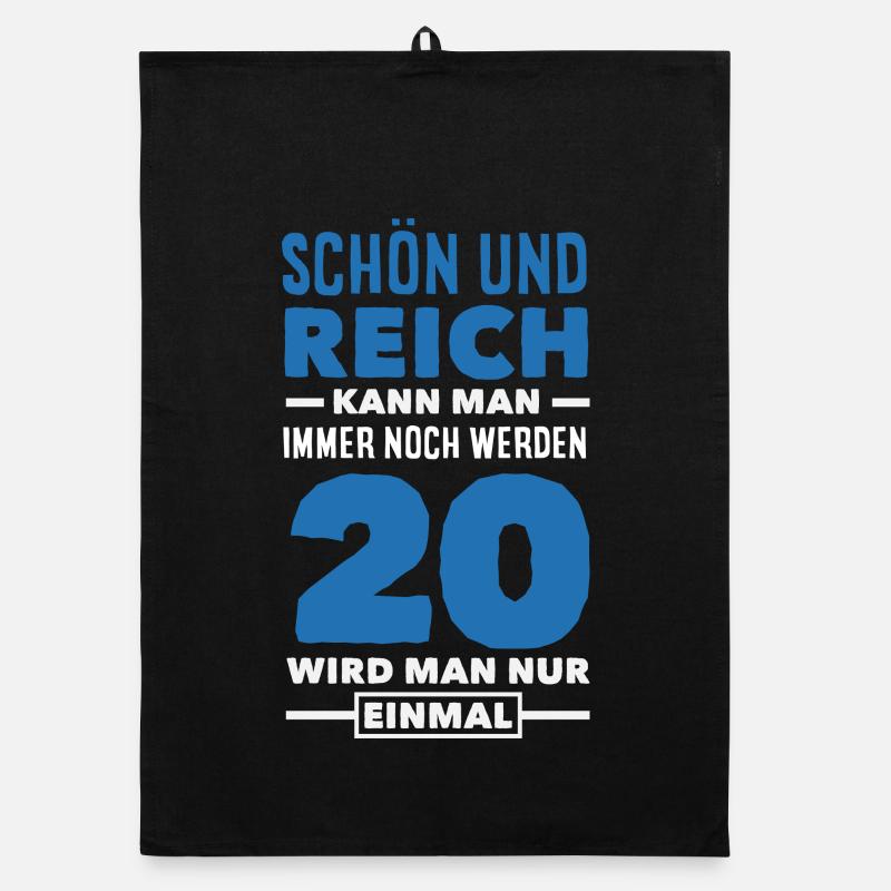 Funny 20th Birthday Gift Organic dish towel