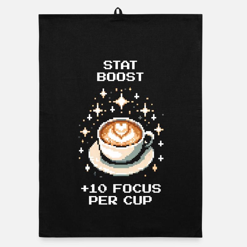 Stat-Boost: +10 Fokus pro Tasse | Kaffee Organic Geschirrtuch