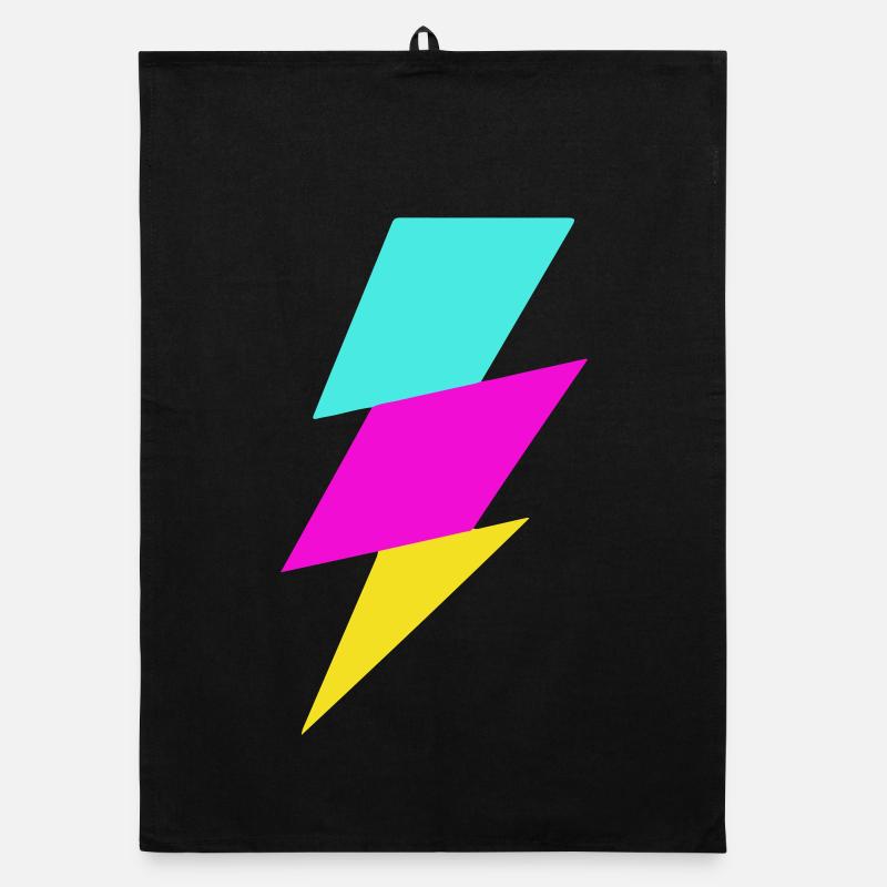 Abstrakter Strahl in Neonfarben Organic Geschirrtuch