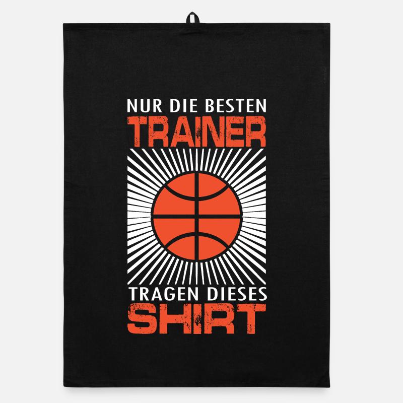 Basketball Trainer Geschenke Abschied Sprüche Organic Geschirrtuch