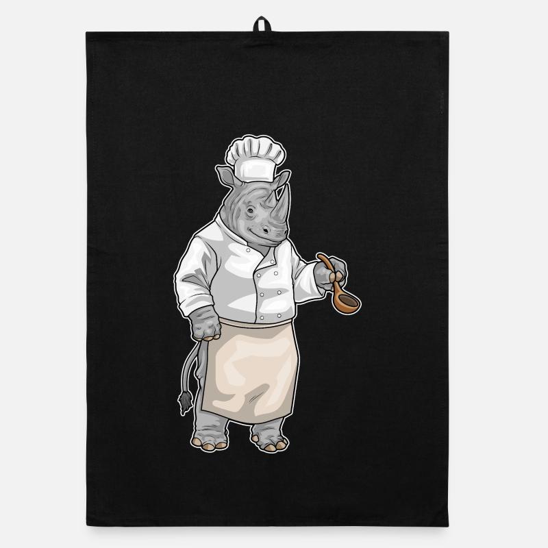 Rhinocéros Cuisson Cuisson Cuiller Cuisson Torchon bio
