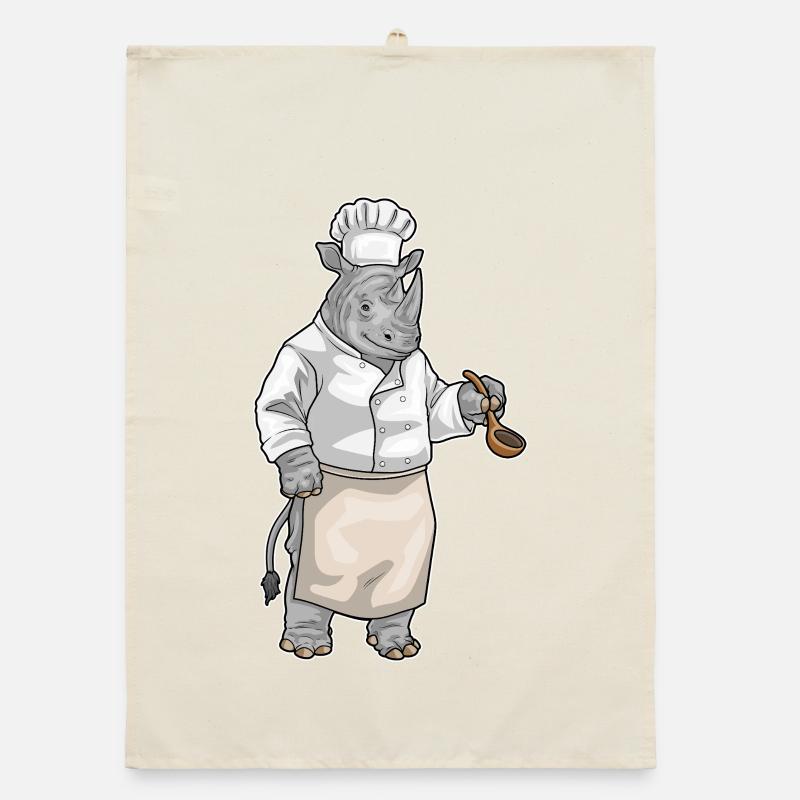 Rhinocéros Cuisson Cuisson Cuiller Cuisson Torchon bio