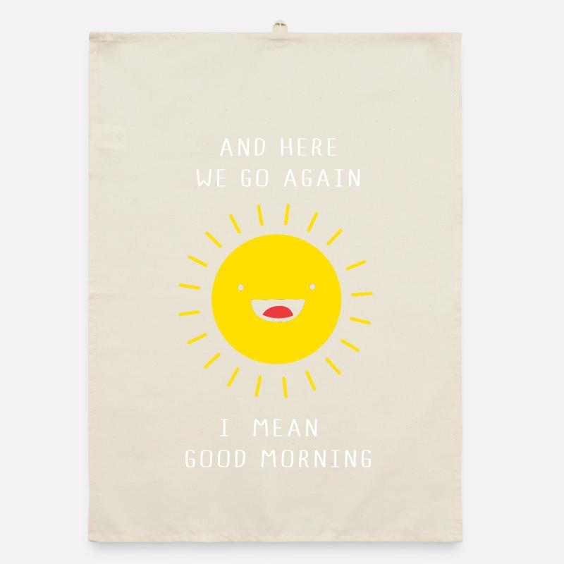 Langschläfer Montag Morgen Morgenmuffel Organic Geschirrtuch