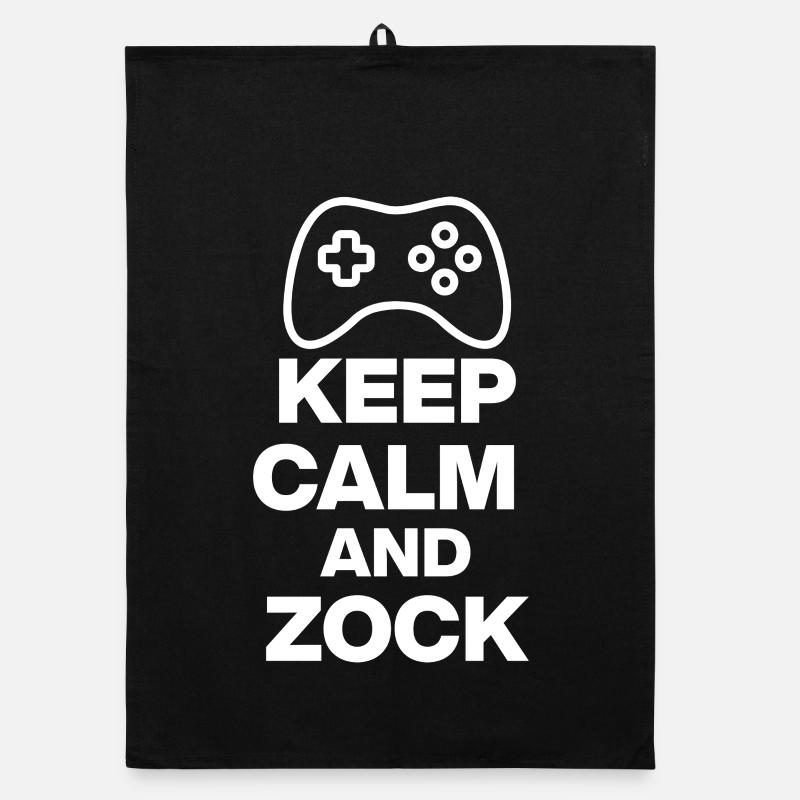 RESTEZ CALME ET JOUEZ ! CONSOLE GAMING GAMING PC blanc Torchon bio