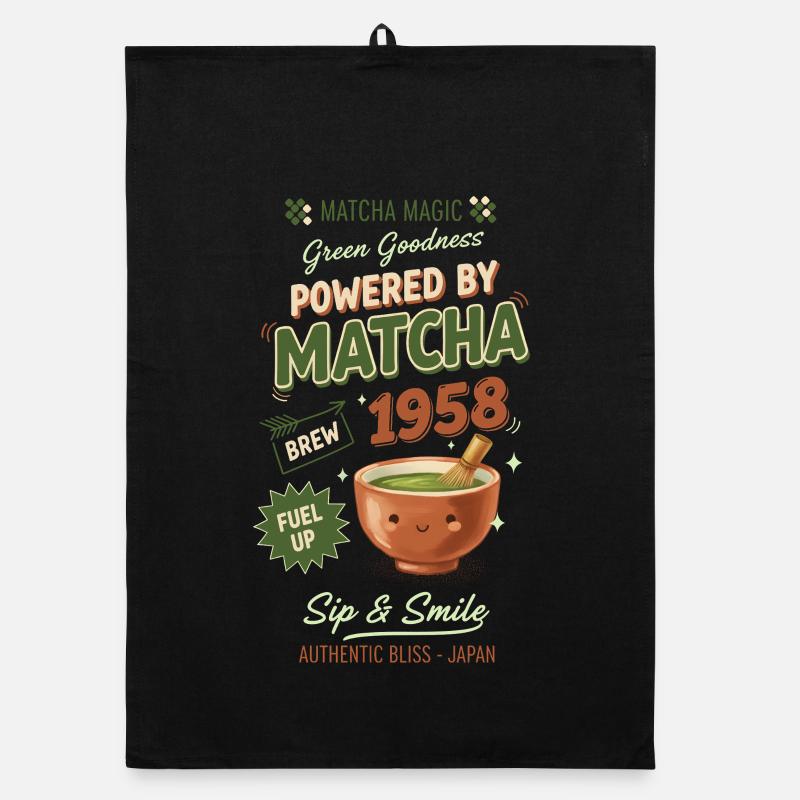 Propulsé par Matcha Thé Vert Magique Matcha 1958 Torchon bio