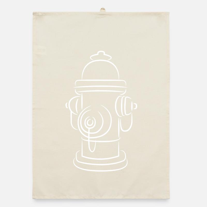 Hydrant Zeichnung Organic Geschirrtuch
