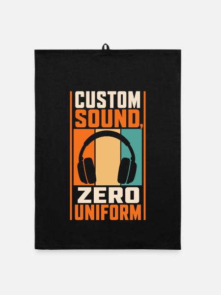 Musik – Custom Sound Zero Uniform - Organic Geschirrtuch - Schwarz - Vorne