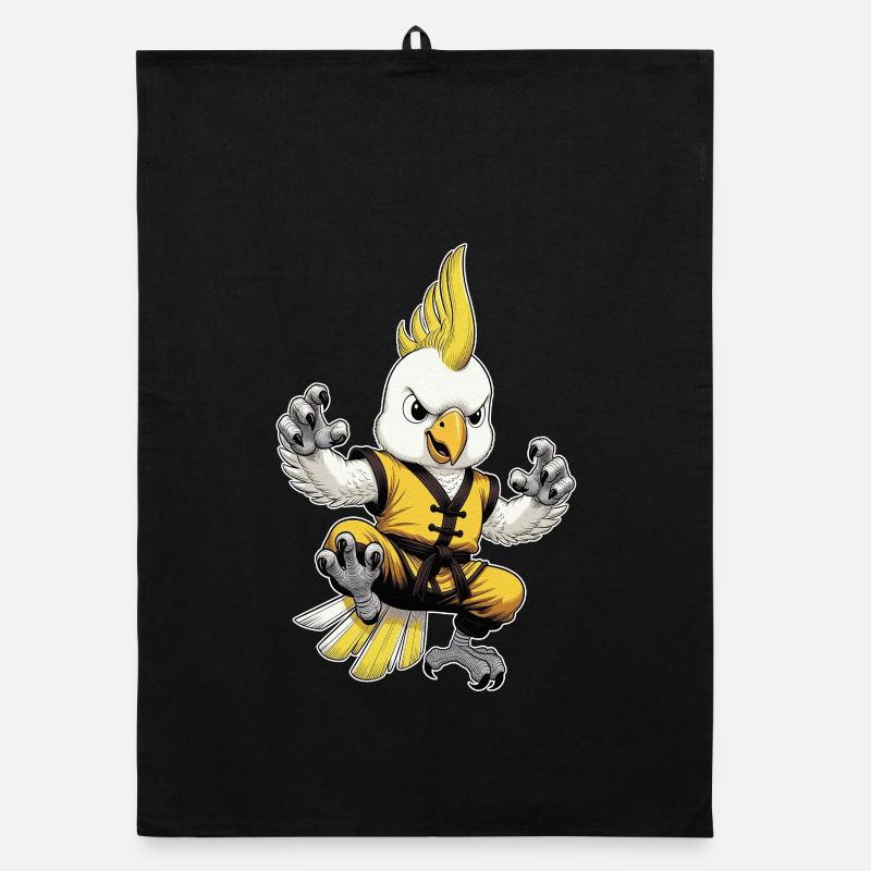Cockatoo Kung-Fu  Organic dish towel