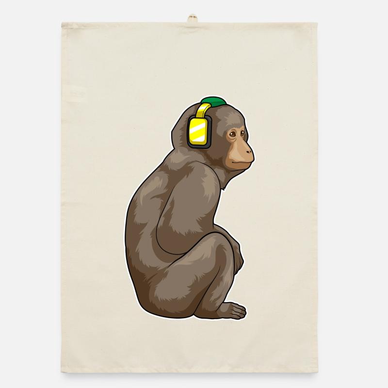 Musique casque Monkey Torchon bio