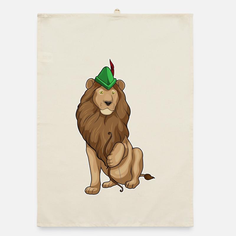 Lion Archer Bow Organic dish towel