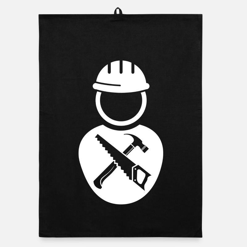 Icône de symbole d’artisanat Artisan Travailleur de la construction Logo Torchon bio