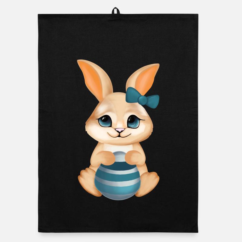 Cute Bunny – Cute Illustration Organic dish towel