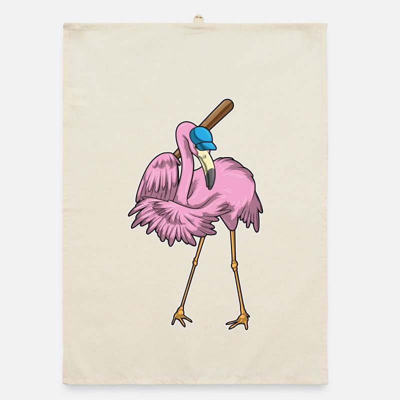 Flamingo Baseball Batte de baseball Torchon bio