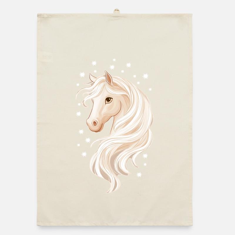 Cheval avec des étoiles Torchon bio