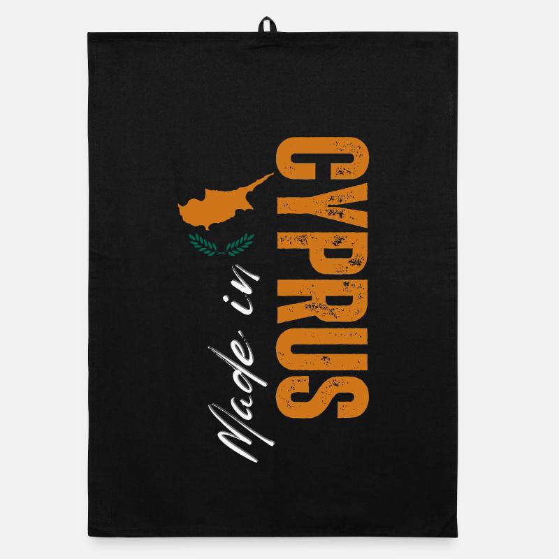 Hergestellt in Zypern, vertikales Design Organic Geschirrtuch