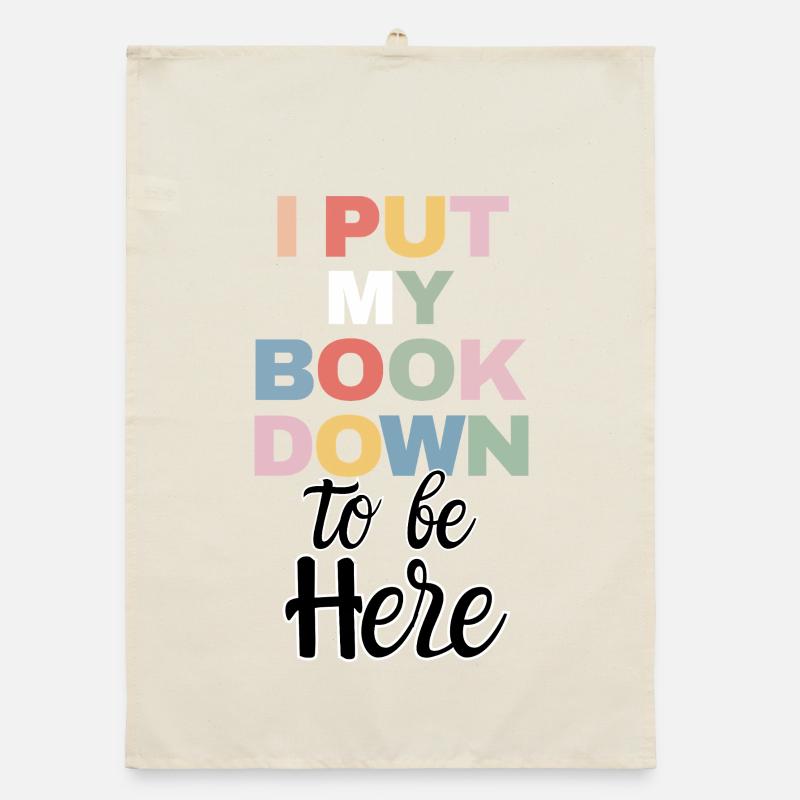 Funny Book Reader Quote Reading Organic dish towel