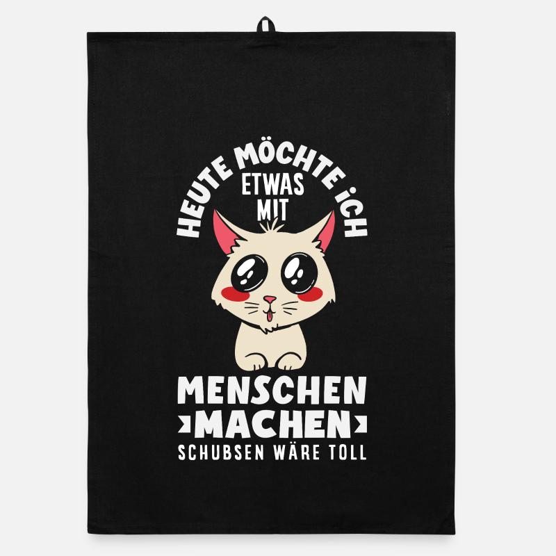 Heute möchte ich Menschen schubsen Organic Geschirrtuch