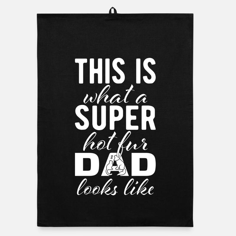 Super hot fur dad Organic Geschirrtuch