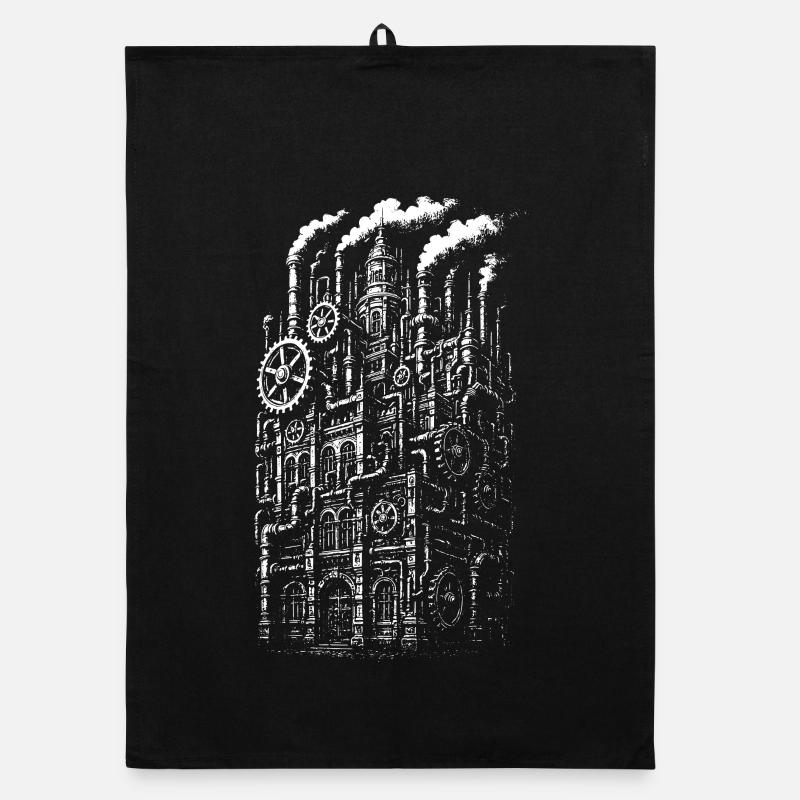 Bâtiment industriel brutaliste Engrenages Torchon bio