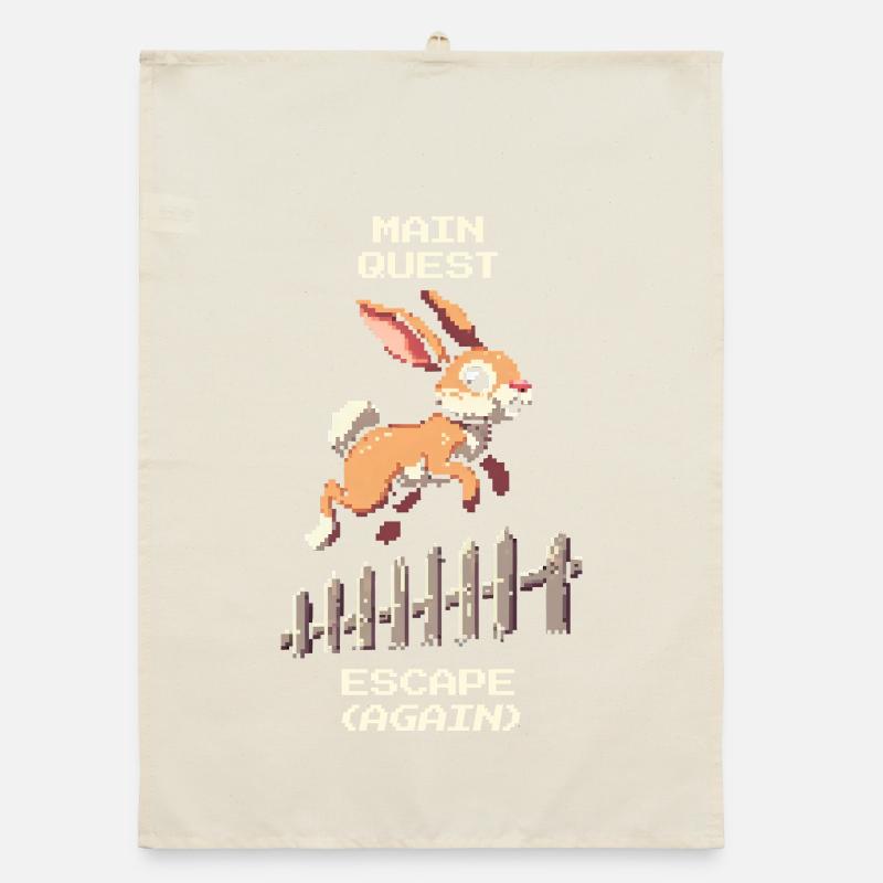 Main Quest Escape | Hasen Ausbruchswitz Organic Geschirrtuch