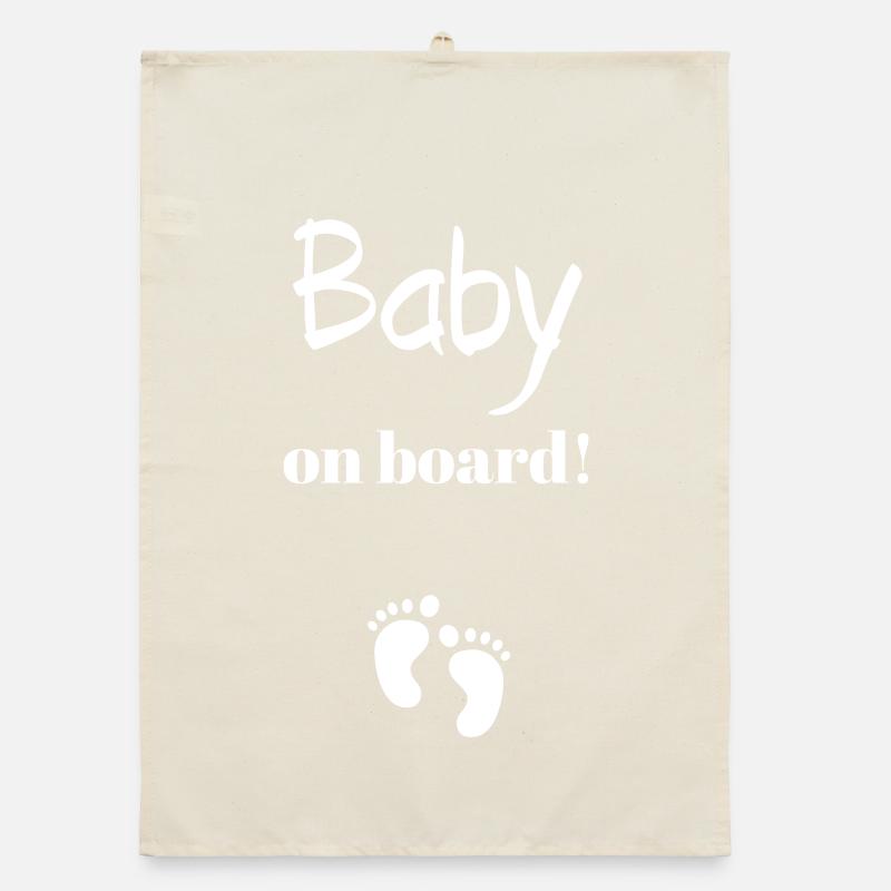 Panneau d’empreinte de bataille à bord du bébé Torchon bio