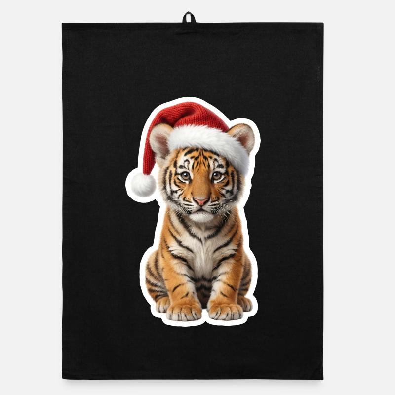 Wilder Tiger Welpe ganz zahm Organic Geschirrtuch
