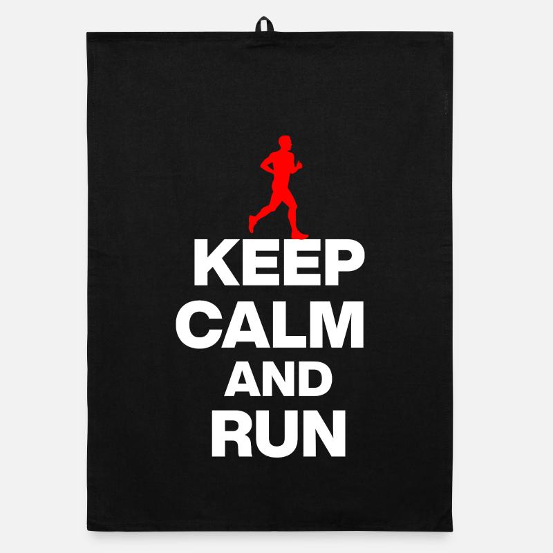 KEEP CALM AND RUN! FOR JOGGERS AND MARATHONERS sw Organic dish towel