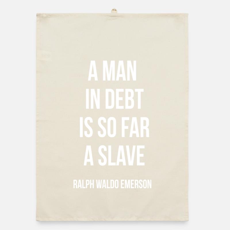 Schuldenketten: Ein verschuldeter Mann ist ein Sklave Organic Geschirrtuch