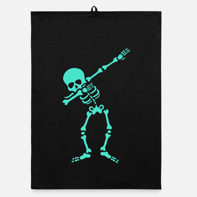 Skeleton Dab Dabbing Organic dish towel