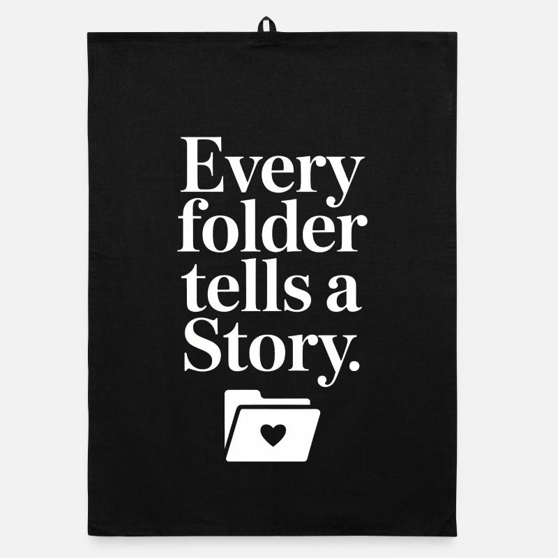 Folder Tales: Monochrome Organic dish towel