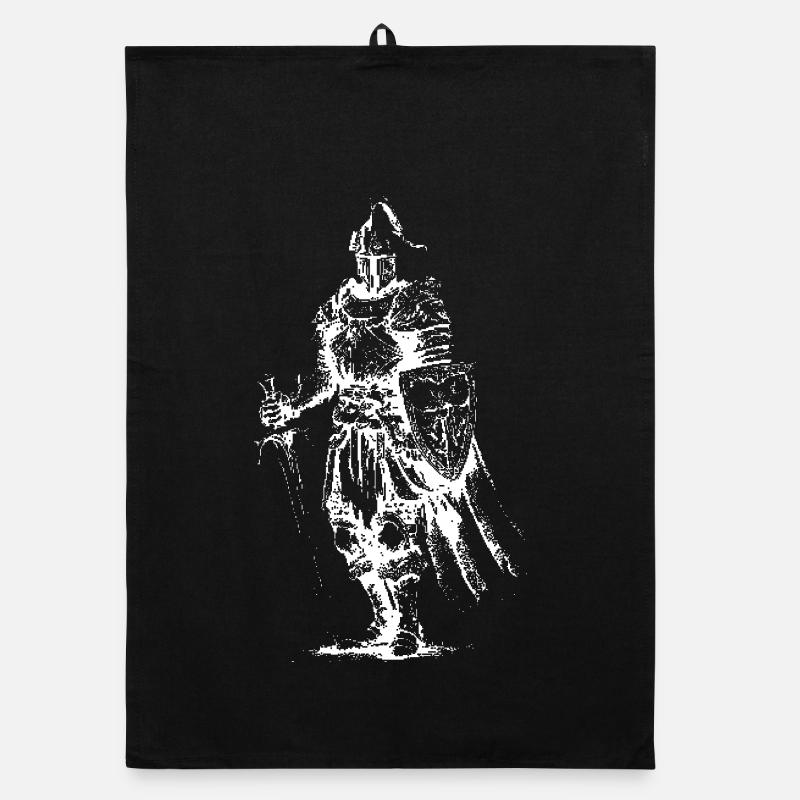 Skeleton Knight Armor Organic dish towel