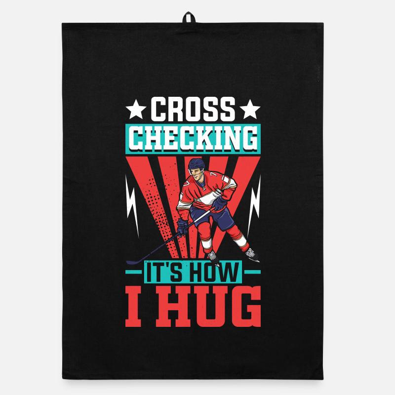 Cross Checking It's How I Hug Organic dish towel