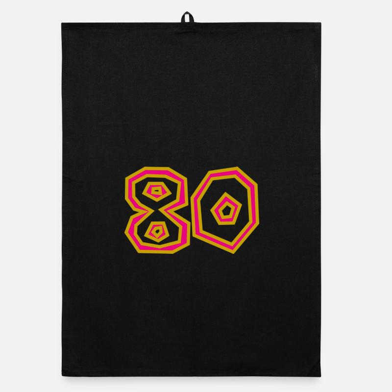 80. 80 ANS. 80e ANNIVERSAIRE. ANNIVERSAIRE 80 ANS. Torchon bio