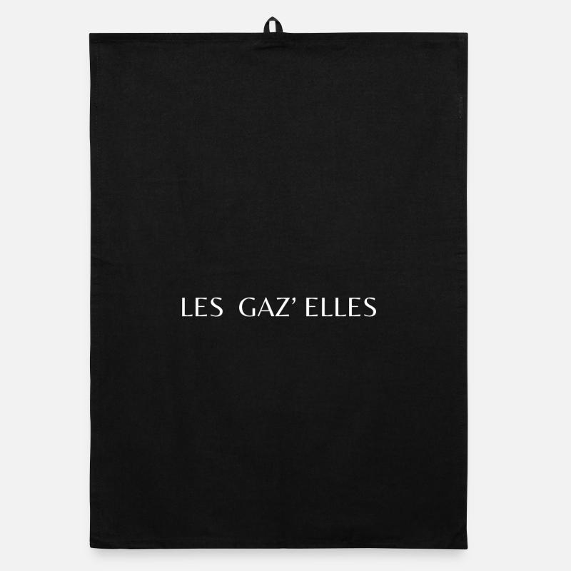 Les gaz'elles - Torchon bio - noir