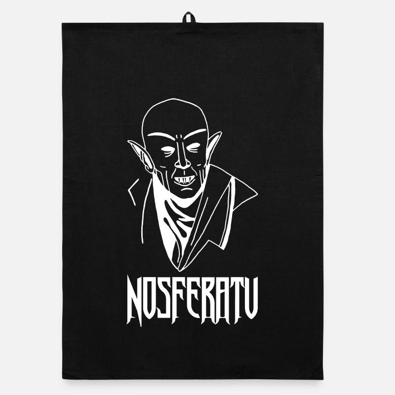Nosferatu der Vampir (weiß) Organic Geschirrtuch