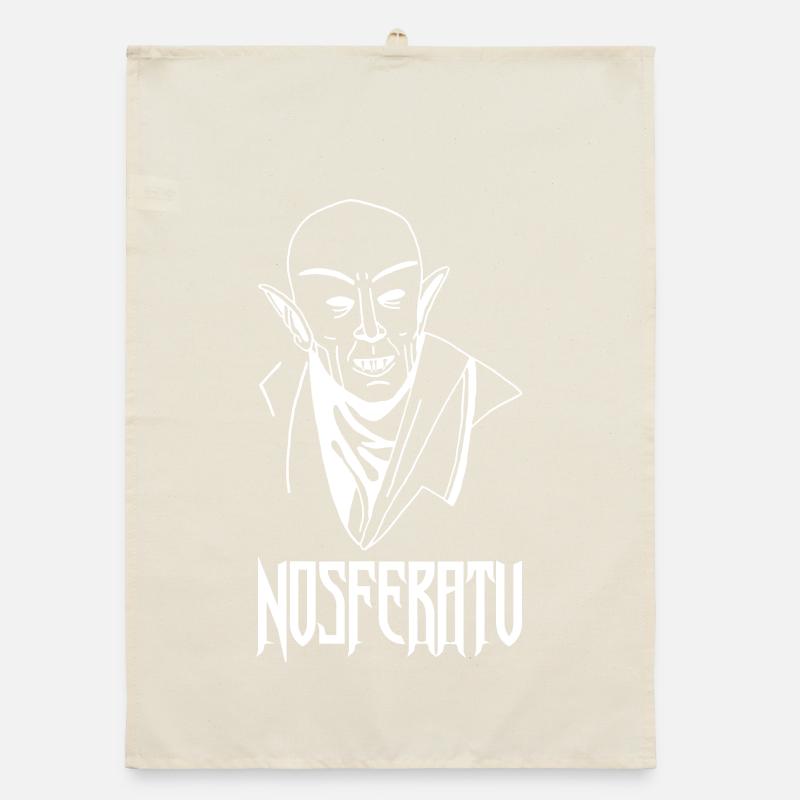Nosferatu the vampire (white) Organic dish towel