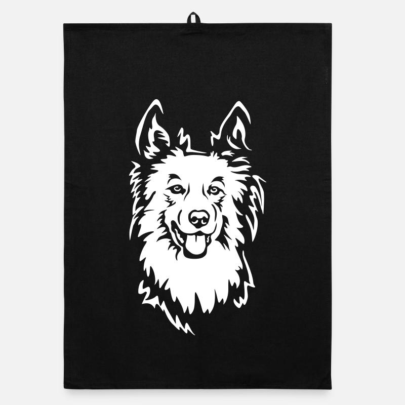 Harzer Fuchs Kopf "Black Edition" Organic Geschirrtuch