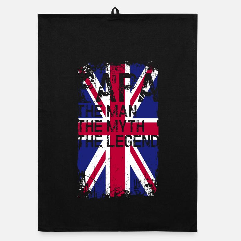 Grunge Union Jack Text Tee Organic dish towel