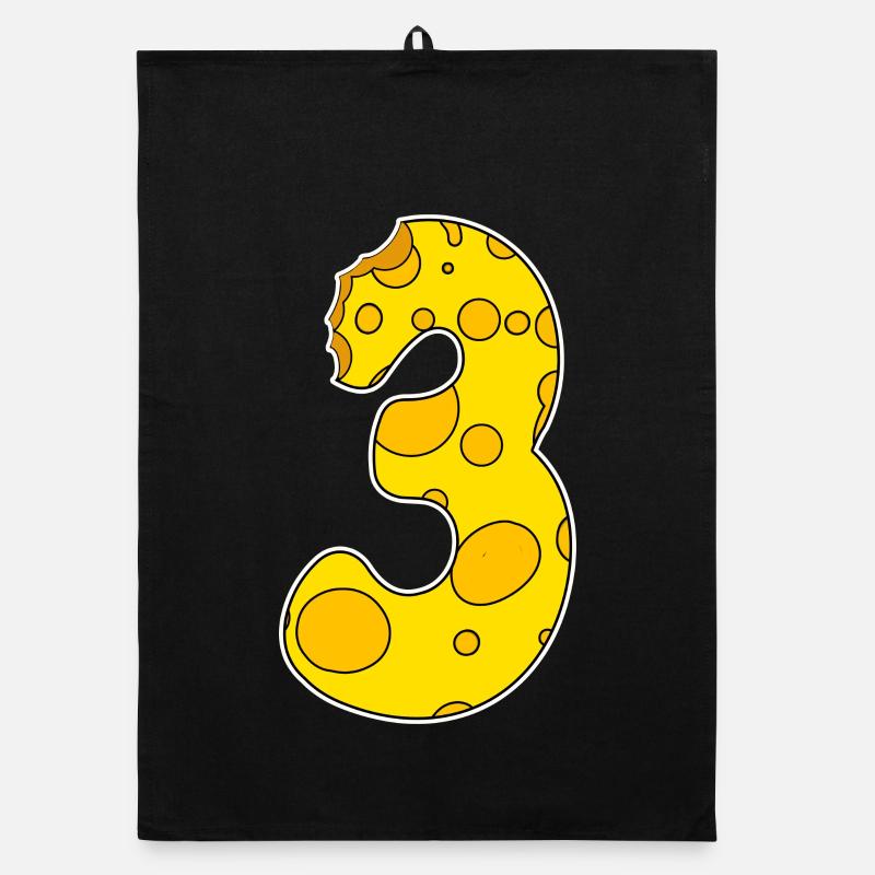 Number 3 - Three - Third Organic dish towel